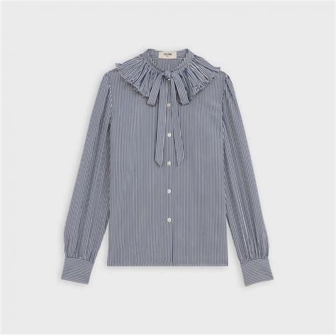 celine top rayas|WOMEN'S LUXURY SILK SHIRTS AND TOPS .